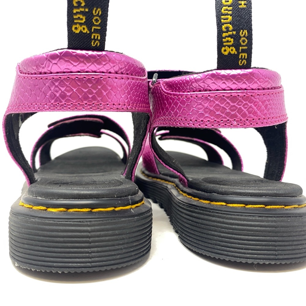 ❤️Dr Martens Pink Metallic Kids Klaire Y Sandals Exc Cond Kids Sz 5 Womens Sz 6 - Picture 7 of 9